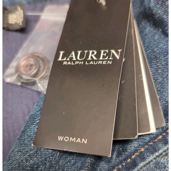 LRL Ralph Lauren Lace Patchwork Denim Blazer Womens Size 22W Blue Indigo NEW NWT - Picture 16 of 16